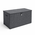 Garten-Aufbewahrungsbox aus Polyrattan 120x60x50cm Anthrazit