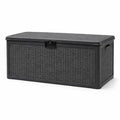Aufbewahrungsbox Kunststoff Rattanoptik Anthrazit