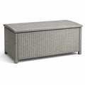 Aufbewahrungsbox Polypropylen Rattan Look Grau
