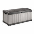 Garten Aufbewahrungsbox Kunststoff 460L Grau/Schwarz