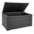 Aufbewahrungsbox aus Polyethylengeflecht Grau 120x50x60cm