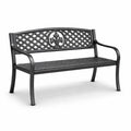 Gartenbank aus Aluminium mit Rückenlehne