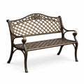 Aluminium Gartenbank Braun 127 cm