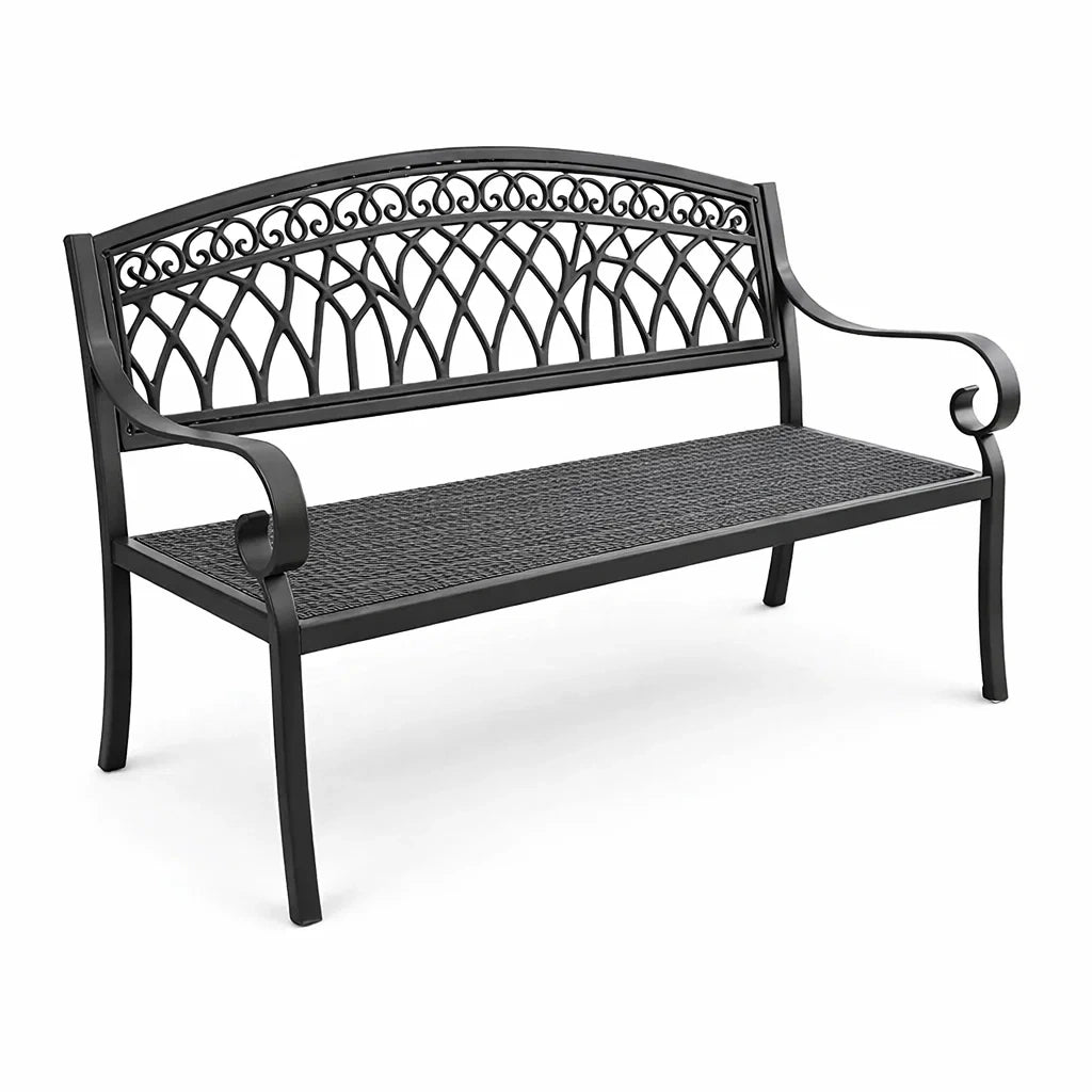 Bank Schmiedeeisen Schwarz 125 cm